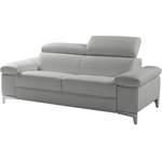 2/3-Sitzer Sofa von Nicoletti Home, in der Farbe Grau, aus Leder, andere Perspektive, Vorschaubild