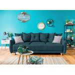 2/3-Sitzer Sofa von MID.YOU, in der Farbe Blau, aus Textil, andere Perspektive, Vorschaubild
