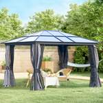 Pavillon von Outsunny, aus Polycarbonat, andere Perspektive, Vorschaubild