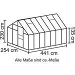 Gewächshaus von Vitavia, in der Farbe Grün, aus Esg-sicherheitsglas, andere Perspektive, Vorschaubild