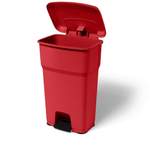 Mülleimer von ROTHO, in der Farbe Rot, aus Kunststoff, andere Perspektive, Vorschaubild