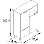 Highboard von Schildmeyer, in der Farbe Silber, aus Metall, andere Perspektive, Vorschaubild