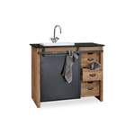 Waschbeckenunterschrank von Loberon, in der Farbe Schwarz, aus Mangoholz, andere Perspektive, Vorschaubild