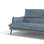 2/3-Sitzer Sofa von Egoitaliano, in der Farbe Blau, aus Leder, andere Perspektive, Vorschaubild