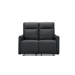 2/3-Sitzer Sofa von Dorel Home, in der Farbe Schwarz, aus Kunstleder, Vorschaubild