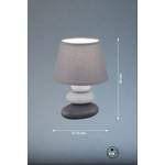 Beistelltischlampe von Fischer & Honsel, in der Farbe Grau, aus Keramik, andere Perspektive, Vorschaubild