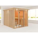 Sauna-Kabine von welltime, in der Farbe Beige, aus Holz, andere Perspektive, Vorschaubild