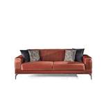 2/3-Sitzer Sofa von Villa Möbel, in der Farbe Orange, aus Mikrofaser, andere Perspektive, Vorschaubild