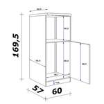 Buffetschrank von Flex-Well, in der Farbe Weiss, aus Metall, andere Perspektive, Vorschaubild