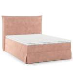 Boxspringbett von Mørteens, in der Farbe Rosa, andere Perspektive, Vorschaubild