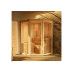 Sauna-Kabine von FinnTherm, in der Farbe Braun, andere Perspektive, Vorschaubild