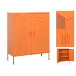 Drehtürenschrank von VIDAXL, in der Farbe Orange, aus Stahl, andere Perspektive, Vorschaubild