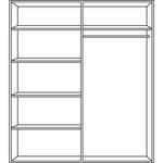 Schwebetürenschrank von Wimex, in der Farbe Weiss, aus Holzwerkstoff, andere Perspektive, Vorschaubild