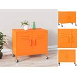 Aktenschrank von VIDAXL, in der Farbe Orange, aus Stahl, andere Perspektive, Vorschaubild