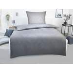 Bettwäsche-Garnitur, in der Farbe Grau, aus Baumwolle, andere Perspektive, Vorschaubild