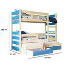 Kinderbett von Stylefy, in der Farbe Blau, aus Holzwerkstoff, andere Perspektive, Vorschaubild