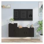 TV-Wand von VIDAXL, in der Farbe Schwarz, aus Holzwerkstoff, andere Perspektive, Vorschaubild