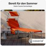 Gartenliege von Casaria®, in der Farbe Orange, aus Polyester, andere Perspektive, Vorschaubild