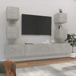 TV-Wand von vidaXL, in der Farbe Grau, aus Holzwerkstoff, Vorschaubild