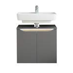 Waschbeckenunterschrank von LOMADOX, in der Farbe Grau, aus Qualitätsspanplatte, andere Perspektive, Vorschaubild