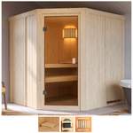 Sauna-Kabine von Welltime, in der Farbe Beige, aus Naturbelassen, Vorschaubild