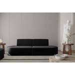 2/3-Sitzer Sofa von Fun Moebel, in der Farbe Schwarz, aus Velvet, andere Perspektive, Vorschaubild