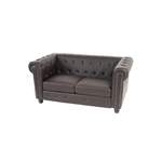 2/3-Sitzer Sofa von MCW, in der Farbe Braun, aus Kunstleder, andere Perspektive, Vorschaubild