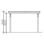 Carport von SKANHOLZ, in der Farbe Weiss, aus Lasiert, andere Perspektive, Vorschaubild