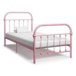 Metallbett von VIDAXL, in der Farbe Rosa, aus Metall, andere Perspektive, Vorschaubild