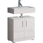 Waschbeckenunterschrank von welltime, in der Farbe Weiss, aus Holzwerkstoff, andere Perspektive, Vorschaubild