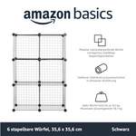 Regalwürfel von Amazon Basics, in der Farbe Schwarz, andere Perspektive, Vorschaubild