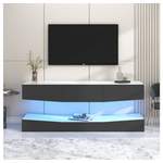 TV-Lowboard von XDeer, in der Farbe Weiss, aus Holz, andere Perspektive, Vorschaubild