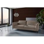 2/3-Sitzer Sofa von PLACES OF STYLE, in der Farbe Braun, aus Samtvelours, andere Perspektive, Vorschaubild