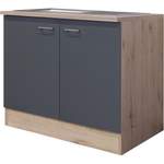 Spülenschrank von Flex-Well Exclusiv, in der Farbe Grau, aus Holzwerkstoff, Vorschaubild