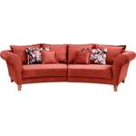 Bigsofa von home affaire, in der Farbe Rot, aus Velours, andere Perspektive, Vorschaubild