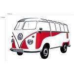 Wandtattoo von VW Collection by BRISA, in der Farbe Rot, andere Perspektive, Vorschaubild