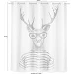 Duschvorhang von Wenko, in der Farbe Weiss, aus Polyester, andere Perspektive, Vorschaubild