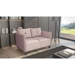 2/3-Sitzer Sofa von Fun Möbel, in der Farbe Rosa, aus Stoff, andere Perspektive, Vorschaubild