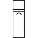 Garderobenschrank von Wimex, in der Farbe Weiss, aus Holzwerkstoff, Vorschaubild