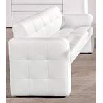 2/3-Sitzer Sofa, in der Farbe Weiss, aus Kunstleder, andere Perspektive, Vorschaubild