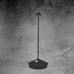 Beistelltischlampe von Zafferano, in der Farbe Schwarz, aus Polycarbonat, andere Perspektive, Vorschaubild