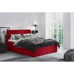 Boxspringbett von Stylefy, in der Farbe Rot, aus Velours, andere Perspektive, Vorschaubild