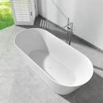 Freistehende Badewanne von evineo, in der Farbe Weiss, Vorschaubild
