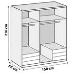 Drehtürenschrank von fresh to go, in der Farbe Weiss, aus Metall, andere Perspektive, Vorschaubild