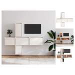TV-Lowboard von VIDAXL, in der Farbe Weiss, aus Holz, andere Perspektive, Vorschaubild