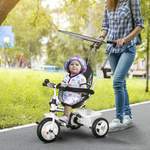 Kinderfahrrad von HOMCOM, in der Farbe Weiss, andere Perspektive, Vorschaubild