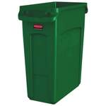 Mülleimer von Rubbermaid, in der Farbe Grün, aus Kunststoff, andere Perspektive, Vorschaubild