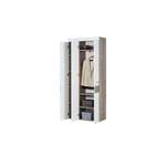 Garderobenschrank von inDoor, in der Farbe Weiss, aus Holzwerkstoff, andere Perspektive, Vorschaubild