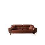 2/3-Sitzer Sofa von Möbel-Lux, in der Farbe Braun, aus Echtleder, andere Perspektive, Vorschaubild