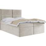 Boxspringbett von WFL GROUP, in der Farbe Beige, andere Perspektive, Vorschaubild